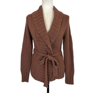 Zara brown belted cardigan